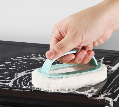 Stain removal and cleaning sponge brush